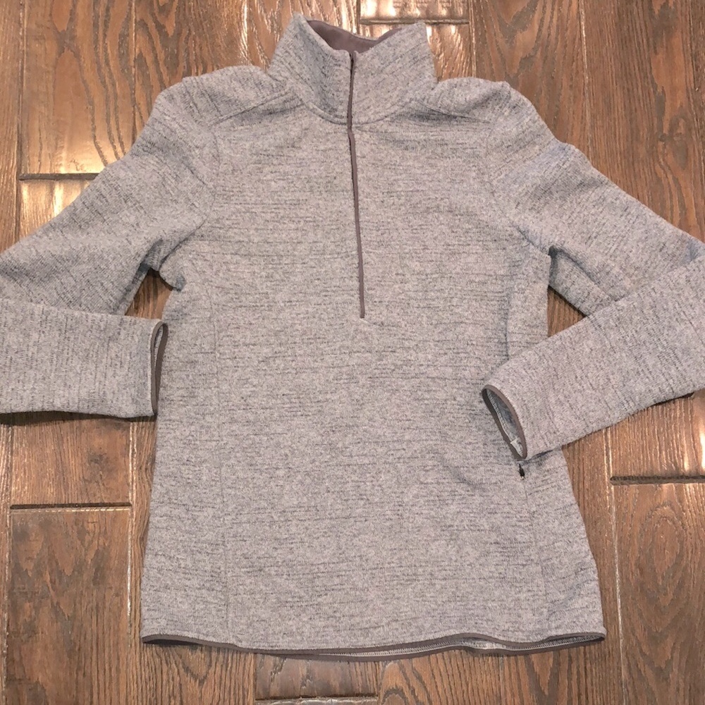 Under Armour fitted grey pullover fleece Coldgear size medium